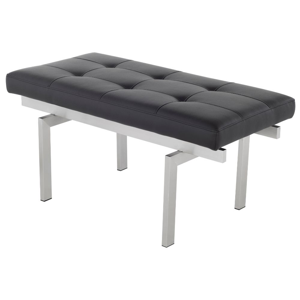 Nuevo HGTB130 LOUVE OCCASIONAL BENCH in BLACK